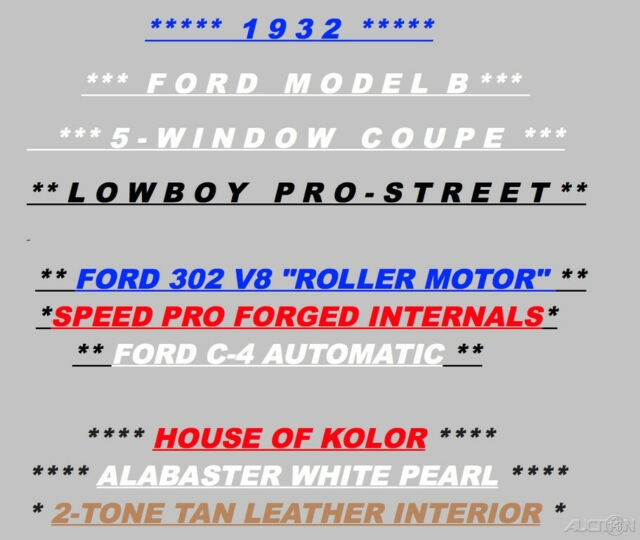 Ford Model B 5-Window Coupe 1932 image number 25