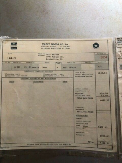 Plymouth Barracuda 1973 image number 46