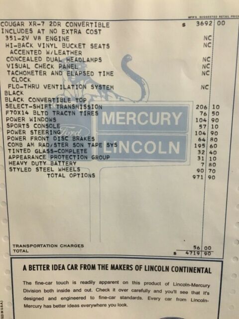 Mercury Cougar 1970 image number 31