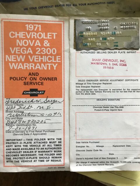 Chevrolet Nova 1971 image number 20