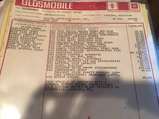 Oldsmobile Eighty-Eight 1978 image number 42