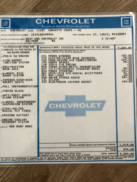 Chevrolet Corvette 1976 image number 17