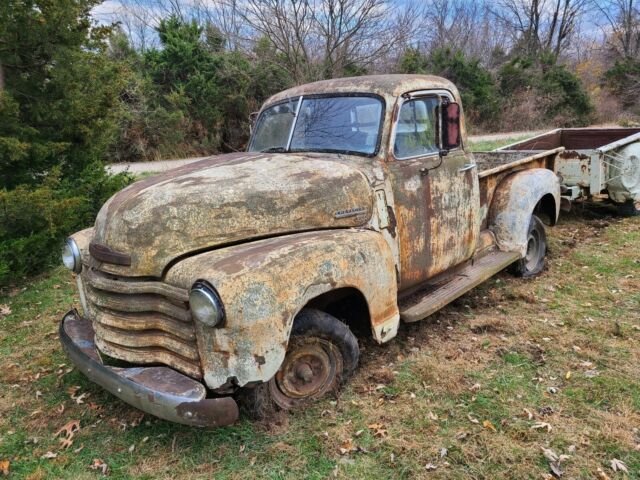 Chevrolet 3100 with 52 Chevy Truckbed Firewood Trailer 1950 image number 0