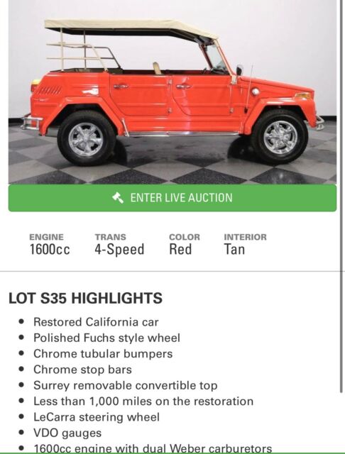 Volkswagen Thing 1974 image number 11