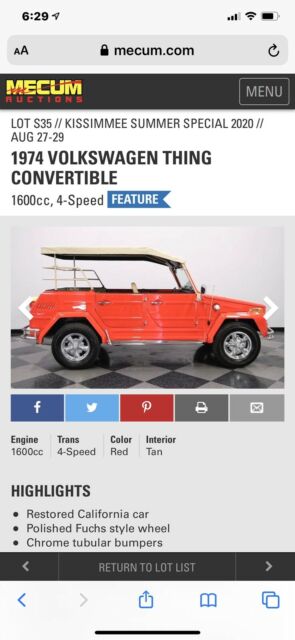 Volkswagen Thing 1974 image number 16