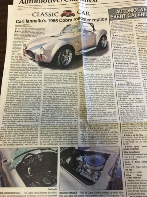 Replica/Kit Makes Factory Five 427 Cobra 1965 image number 23