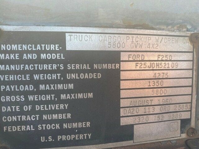 Ford F-250 1960 image number 20
