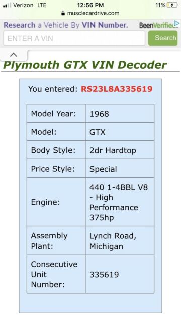 Plymouth GTX 1968 image number 45