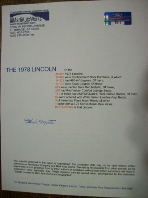 Lincoln Continental 1978 image number 23