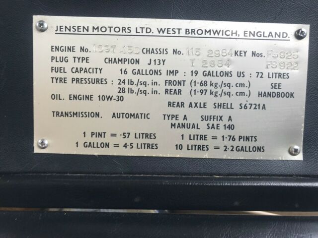 Jensen Interceptor 1968 image number 39