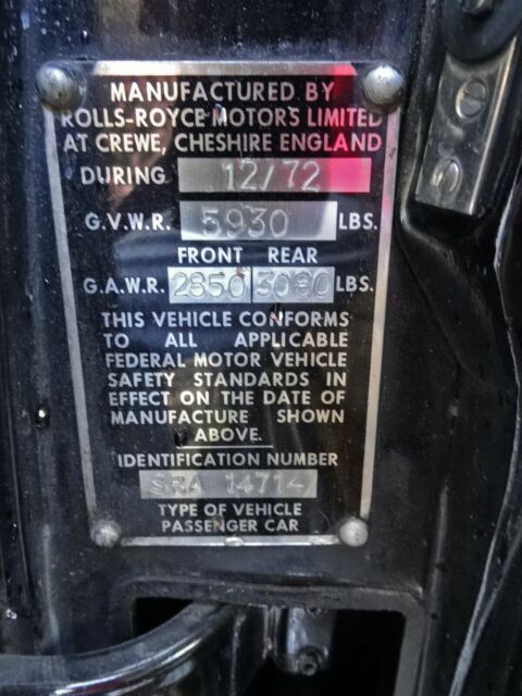 Rolls-Royce Silver Shadow 1973 image number 45
