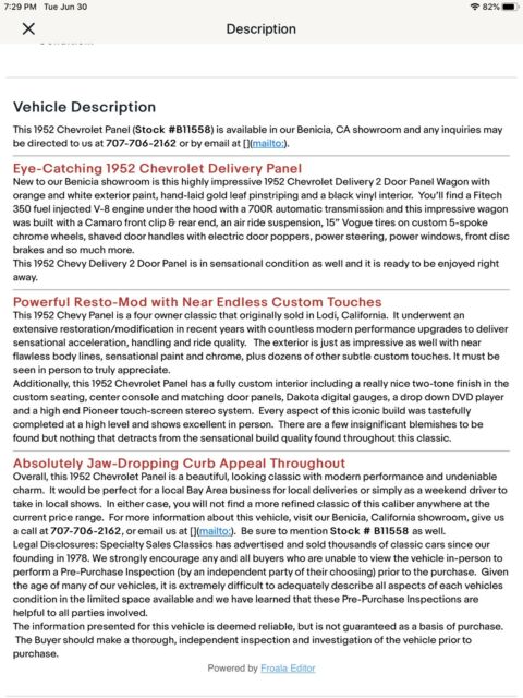 Chevrolet Panel Delivery 1952 image number 46