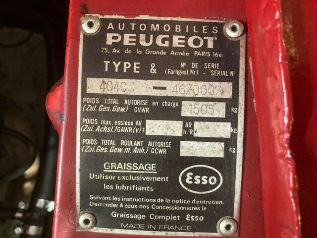 Peugeot 404 1967 image number 28