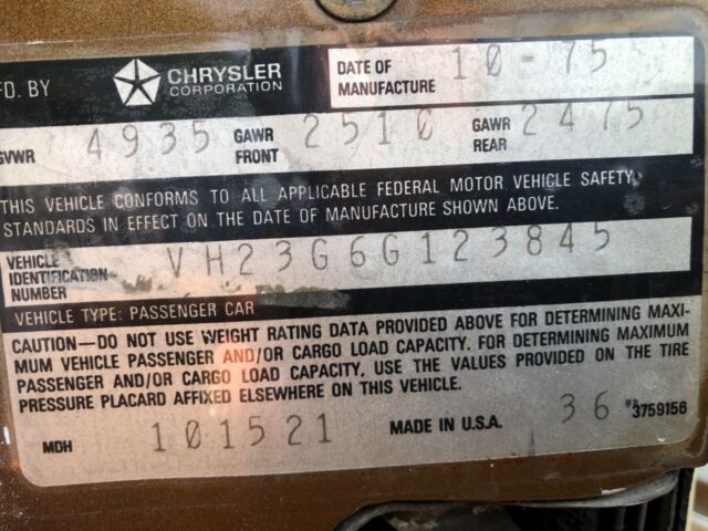 Plymouth Valiant 1976 image number 19